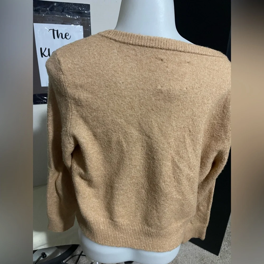 Aerie Light Brown Button-Up Cashmere Cardigan - Picture 4 of 4